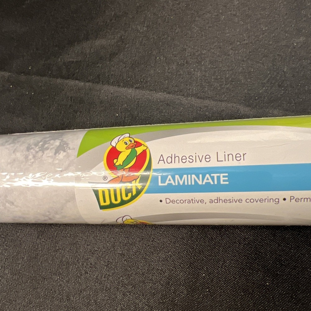Duck Brand Peel & Stick Laminate Contact Paper Adhesive Liner -gray Marble 18x9'